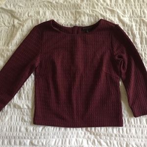 Banana Republic Maroon Textured Top